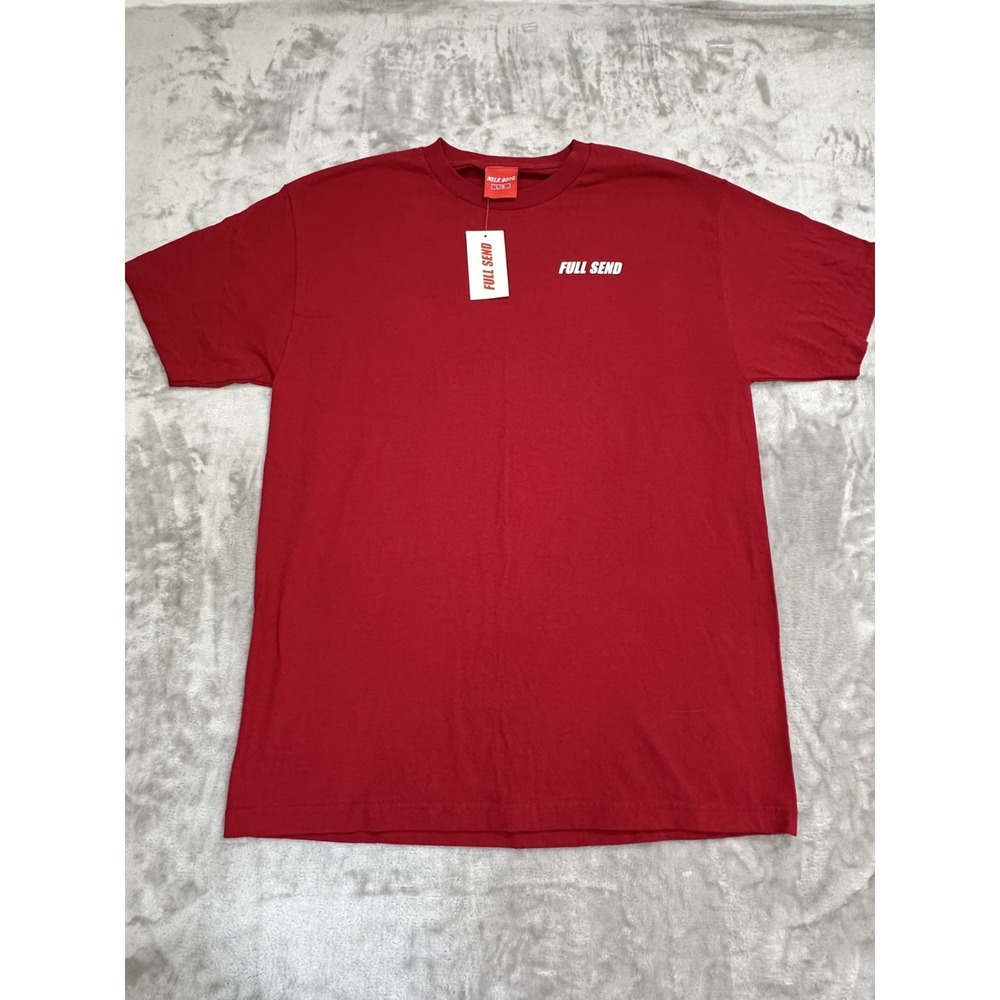 Nelk‎ Boys Full Send T-Shirt Men's Size Large Red Short Sleeve Crew Neck NWT